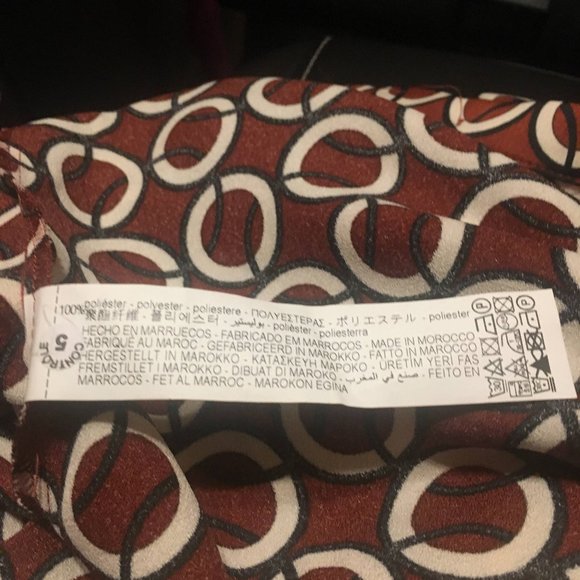 Zara Blue Geometric Floral Dress - Picture 9 of 10